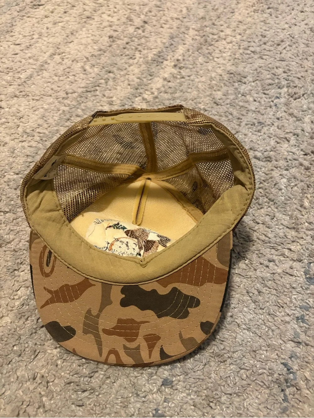Vintage Ducks Unlimited Camo Mesh Trucker Hat Snapback Series #1 The Woodlands T